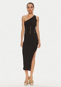 Sukienka dzianinowa TWINSET czarna 241TT3151  Slim Fit