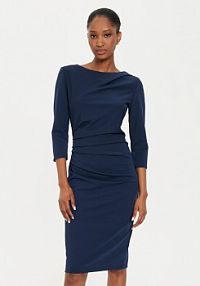 Sukienka koktajlowa Rinascimento granatowa 