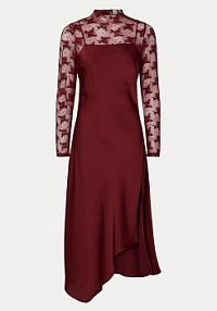 Sukienka koktajlowa YAS czerwona 