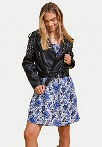 Kurtka skórzana ONLY czarna damska Z imitacji skóry Destiny 15319914  Regular Fit