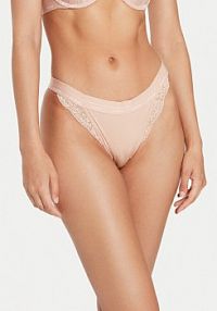 Stringi Guess beżowe Figi brazylijskie