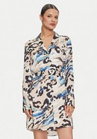 Sukienka Guess niebieska Koszulowa