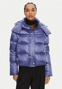 Kurtka puchowa Patrizia Pepe fioletowa damska 