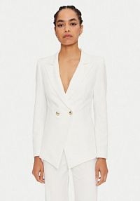 Spodnie eleganckie Rinascimento białe damskie Materiałowe