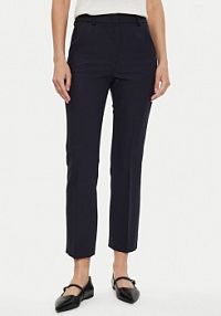Spodnie eleganckie Weekend Max Mara granatowe damskie Damskie Freda 2425136031  Regular Fit