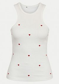 Top Noisy May biały damski 