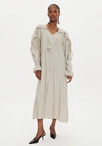 Sukienka koktajlowa Karen by Simonsen beżowa 