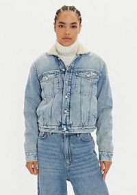 Kurtka jeansowe Calvin Klein Jeans niebieska damska Jeansowa