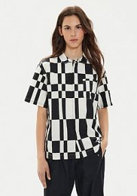 Koszula Converse czarna damska W Festival Aop Shirt 10026817-A01  Regular Fit