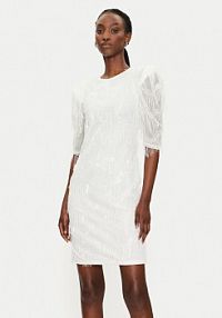 Sukienka koktajlowa YAS biała 
