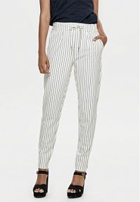 Spodnie eleganckie ONLY białe damskie Materiałowe 15176615  Regular Fit