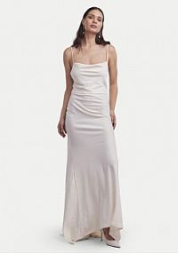 Sukienka wieczorowa YAS kremowa Dottea 26030334 Écru Slim Fit