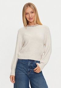 Sweter ONLY beżowy damski Elsa 15210667  Regular Fit