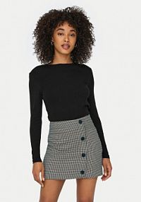 Bluzka ONLY czarna damska Riley 15323159  Slim Fit