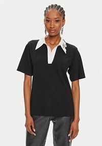 Koszulka polo KARL LAGERFELD czarna damska 