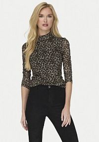 Bluzka ONLY brązowa damska Erica 15141298  Regular Fit