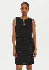 Sukienka dzianinowa Rinascimento czarna CFC0019574002  Regular Fit
