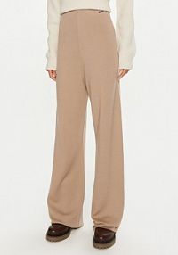 Spodnie dresowe Calvin Klein beżowe damskie 
