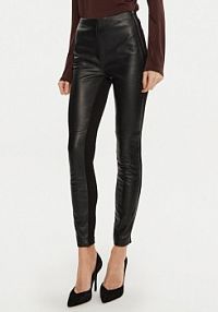 Spodnie skórzane Marciano Guess czarna 