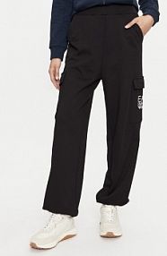 Spodnie eleganckie EA7 Emporio Armani czarne damskie Materiałowe