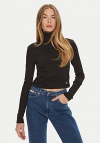 Bluzka Calvin Klein Jeans czarna damska Golf