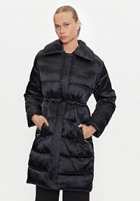 Kurtka puchowa Calvin Klein czarna damska Płaszcz zimowy