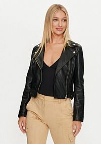 Kurtka skórzana Marciano Guess czarna damska 