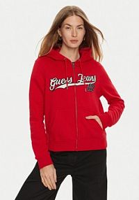 Bluza rozpinana Guess Jeans czerwona damska 