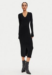 Sukienka dzianinowa Calvin Klein czarna 