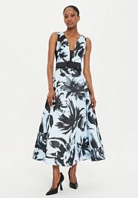 Sukienka koktajlowa Rinascimento niebieska Wieczorowa