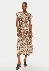 Sukienka koktajlowa Dixie brązowa 