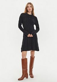 Sukienka dzianinowa Tommy Hilfiger czarna 