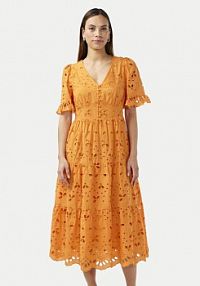 Sukienka codzienna YAS pomarańczowa 