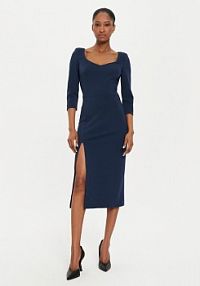 Sukienka koktajlowa Rinascimento granatowa 