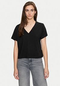 T-shirt Sisley czarny damski 