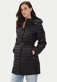 Kurtka puchowa Calvin Klein czarna damska Płaszcz przejściowy