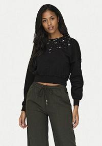 Bluza przez głowę ONLY czarna Suzi 15331166  Regular Fit