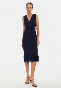 Sukienka koktajlowa Rinascimento granatowa 