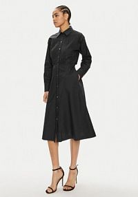 Sukienka KARL LAGERFELD czarna Koszulowa