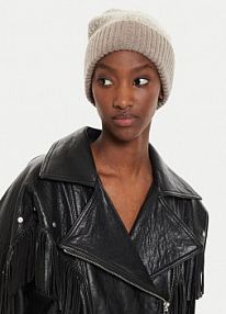 Czapka zimowa Calvin Klein beżowa damska 