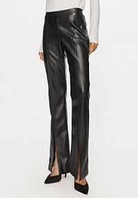 Spodnie skórzane Gaudi czarna Z imitacji skóry