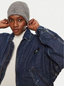 Czapka zimowa Calvin Klein szara damska 