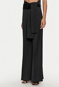 Spodnie eleganckie ACCESS FASHION czarne damskie Materiałowe