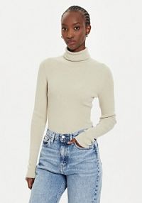 Golf Calvin Klein Jeans beżowy damski 