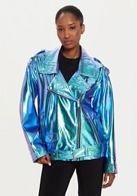 Kurtka skórzana Noisy May wielokolorowa damska Z imitacji skóry