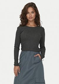 Bluzka ONLY szara damska Carlotta 15291987  Regular Fit