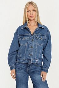 Kurtka jeansowe Guess Jeans granatowa damska Jeansowa