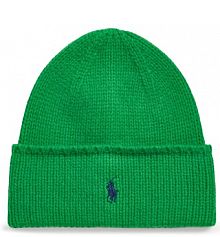 Czapka zimowa Polo Ralph Lauren zielona damska 