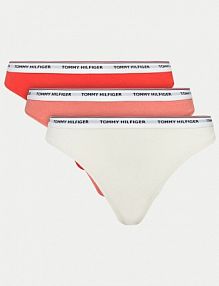 Stringi Tommy Hilfiger wielokolorowe Komplet 3 par stringów