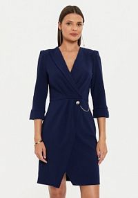 Sukienka koktajlowa Rinascimento granatowa 